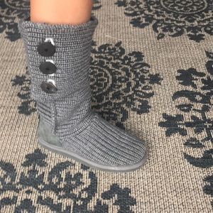 Grey Knit Ugg Boots